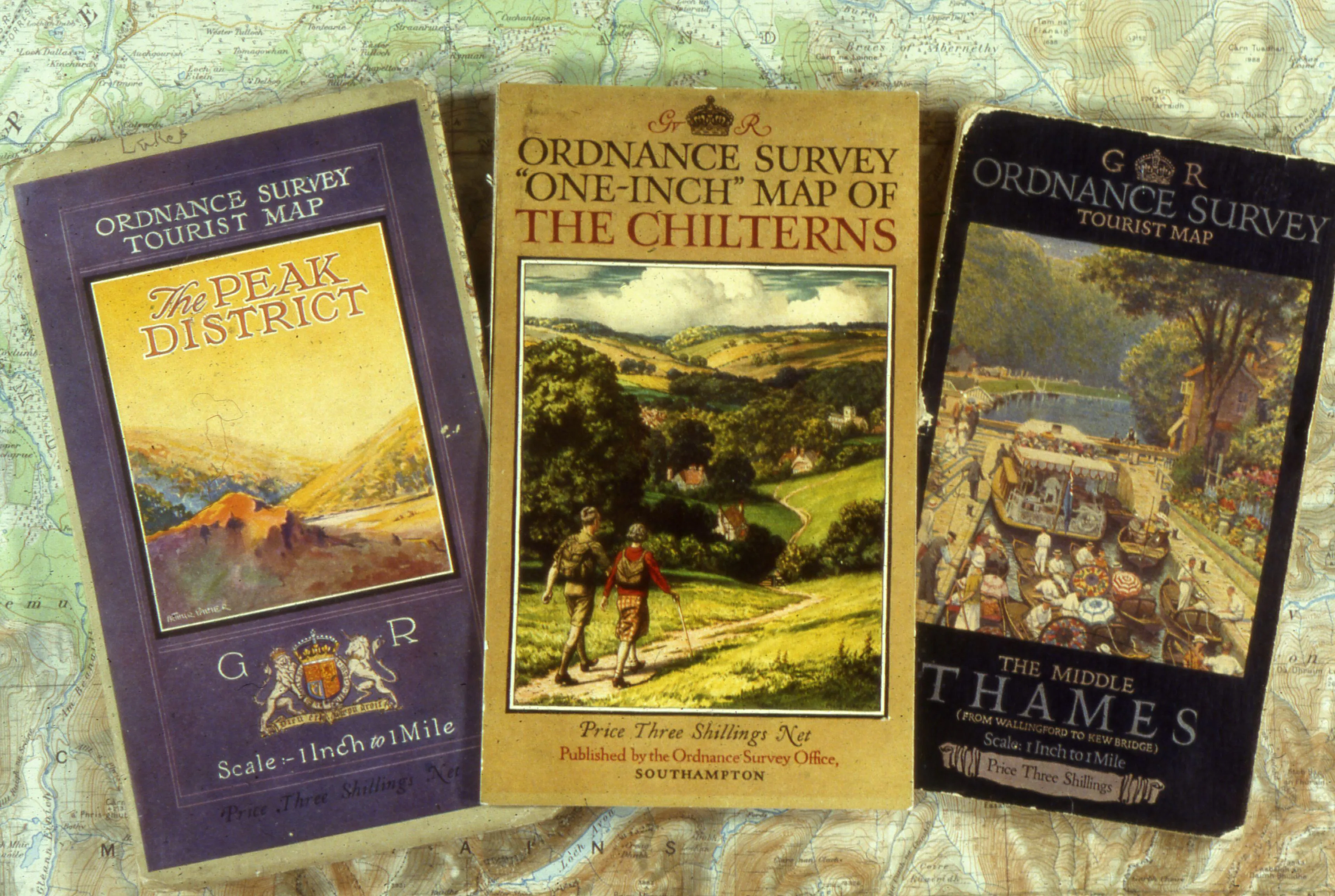 A selection of maps from the 1930s, including the Ellis Martin covers