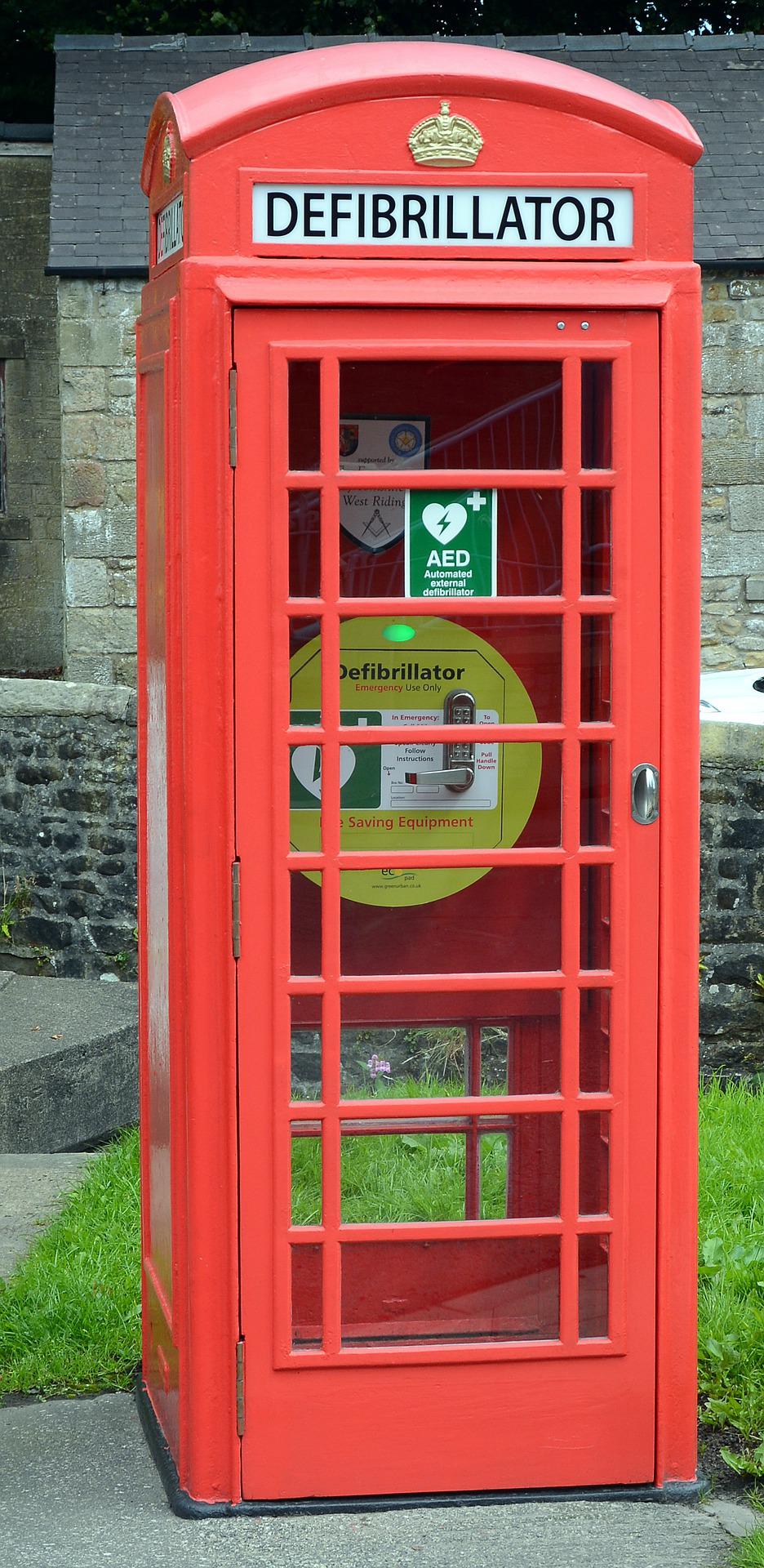 An example of a defibrillator with no literal address