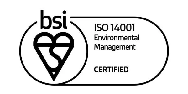 BSI ISO 14001 Environmental Management certified logo